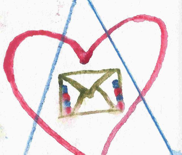 Heart, Triangle, Envelope, Adoption Triad Newsletter Icon